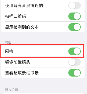 从化苹果手机维修网点分享iPhone如何开启九宫格构图功能 